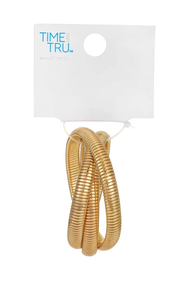 Time and Tru Women's Gold-Tone Twist Bangle Bracelet, 1 Piece