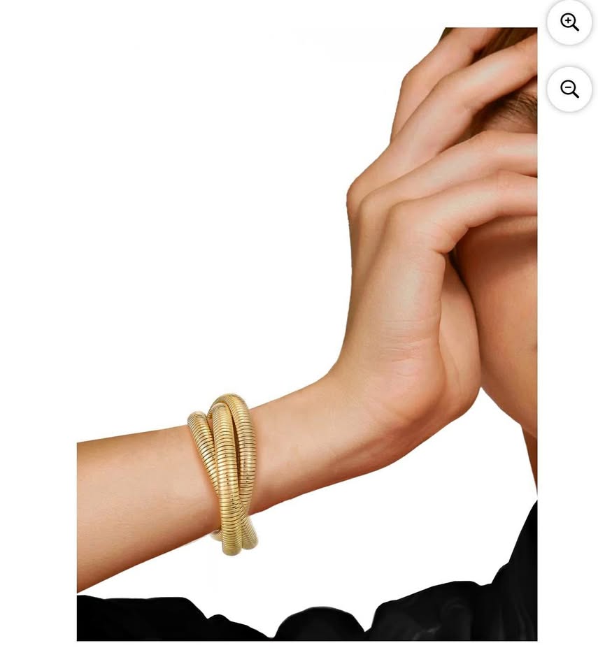 Time and Tru Women's Gold-Tone Twist Bangle Bracelet, 1 Piece